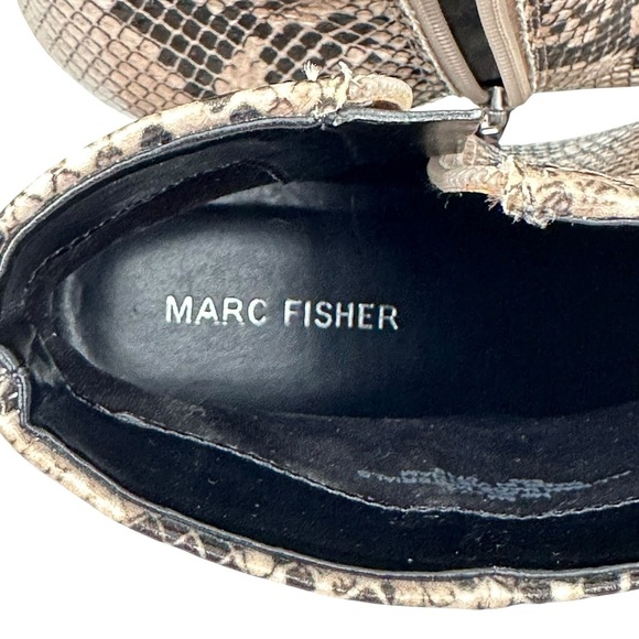 Marc Fisher Snakeskin Pattern Block Heel Ankle Style Boots Womens Size 8M - Picture 7 of 8